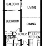 One Bedroom Suite | Floor Plan | Amelia Surf and Racquet Club