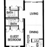 Two Bedroom Suite | Floor Plan | Amelia Surf and Racquet Club